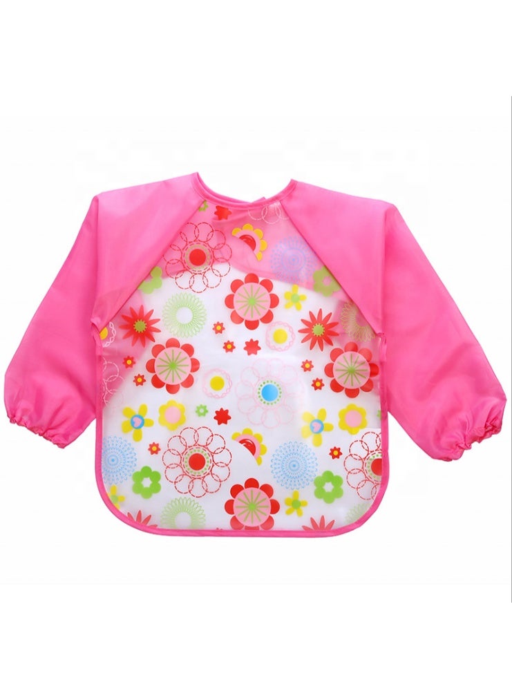 مريلة رضاعة مقاومة للماء وقابلة للغسل باكمام طويلة للرضع والاطفال - Image 2